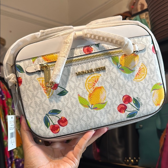 Michael Kors Handbags - Michael Kors Jet Set Crossbody Bag with Fruit print